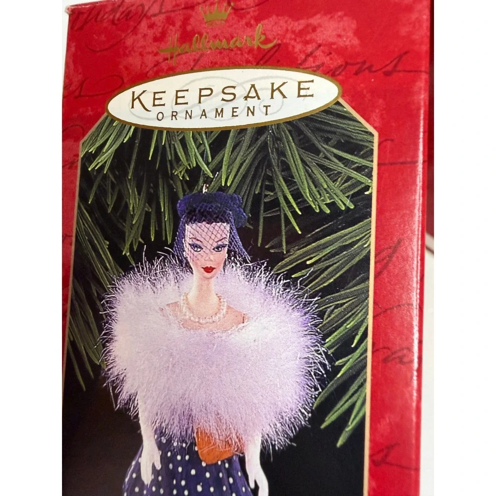 Vintage Hallmark Barbie Keepsake Ornament Lot 3Gay Parisienne Russian Red Carpet